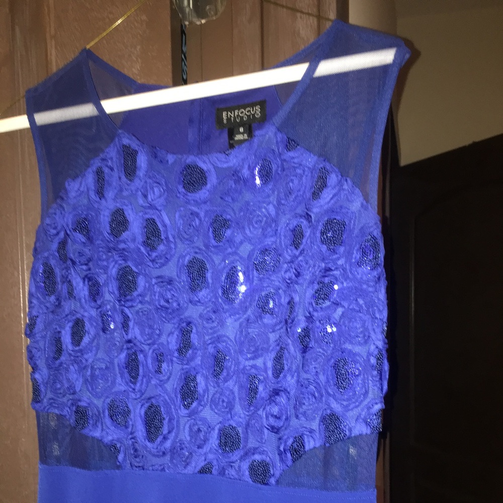 Royal Blue Floor Length Gown - size 6